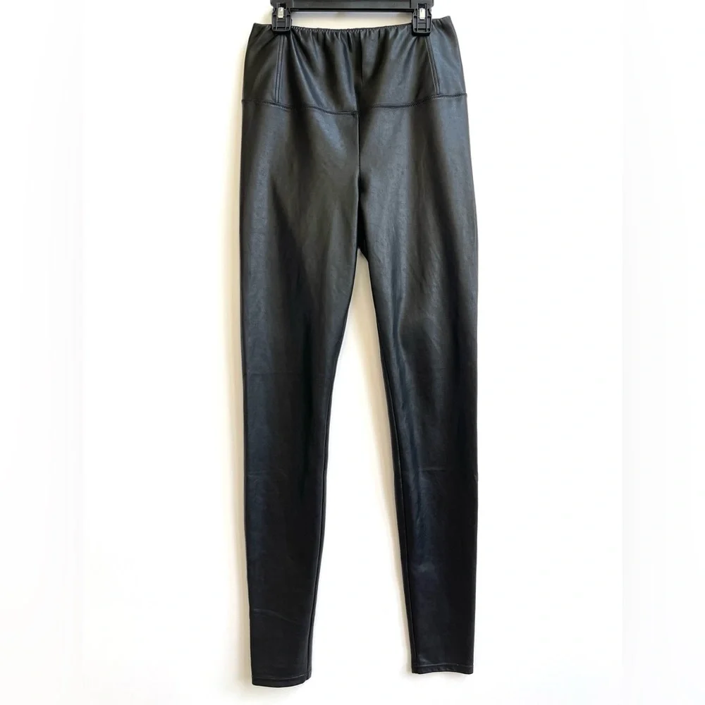 Wilfred Free high waist black faux leather leggings